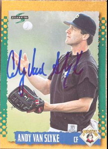 Andy Van Slyke Autographed 1995 Score Gold Rush #352 Andy Van Slyke Autographed 1995 Score Gold Rush #352