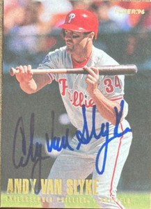 Andy Van Slyke Autographed 1996 Fleer #510 Andy Van Slyke Autographed 1996 Fleer #510