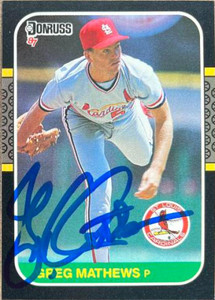 Greg Mathews Autographed 1987 Donruss #208