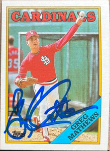 Greg Mathews Autographed 1988 Topps #133