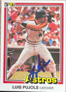 Luis Pujols Autographed 1981 Donruss #379 Houston Astros Card 