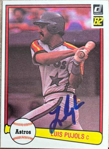 Luis Pujols Autographed 1982 Donruss #576 Houston Astros Card
