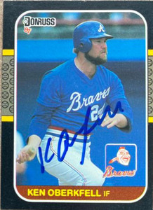 Ken Oberkfell Autographed 1987 Donruss #437