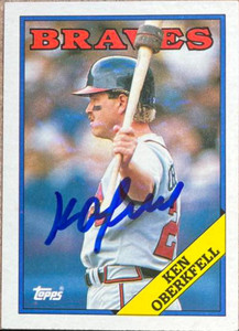 Ken Oberkfell Autographed 1988 Topps #67