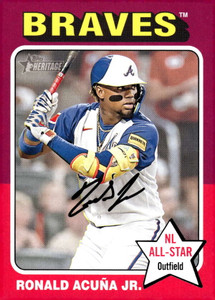 SOLD 149719 2024 Topps Heritage #321 Ronald Acuna Jr. NM-MT Atlanta Braves 