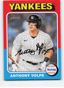 2024 Topps Heritage #282 Anthony Volpe NM-MT New York Yankees 
