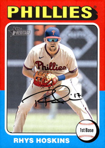 SOLD 149561 2024 Topps Heritage #163 Rhys Hoskins NM-MT Philadelphia Phillies 
