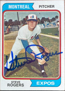 Steve Rogers Autographed 1974 Topps #169 Montreal Expos RC 
