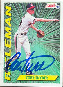 Cory Snyder Autographed 1991 Score #695