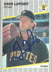 Dave LaPoint Autographed 1989 Fleer #212