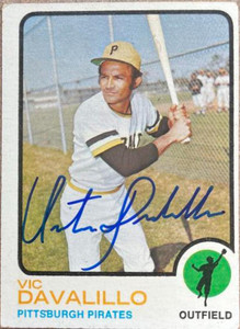 Vic Davalillo Autographed 1973 Topps #163