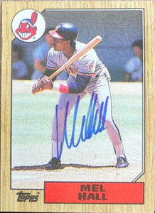 Mel Hall Autographed 1987 Topps #51