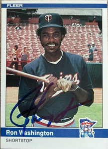 Ron Washington Autographed 1984 Fleer #577