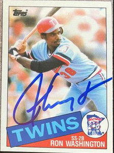 Ron Washington Autographed 1985 Topps Tiffany #329