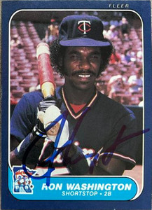 Ron Washington Autographed 1986 Fleer #409