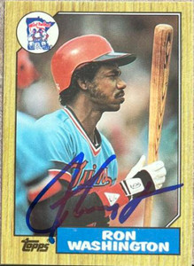 Ron Washington Autographed 1987 Topps Tiffany #169