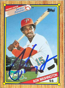 Ron Washington Autographed 1989 Topps Senior League #44