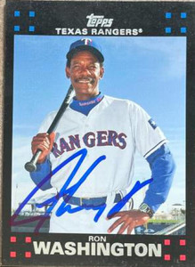 Ron Washington Autographed 2007 Topps #606