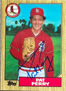 Pat Perry Autographed 1987 Topps Tiffany #417