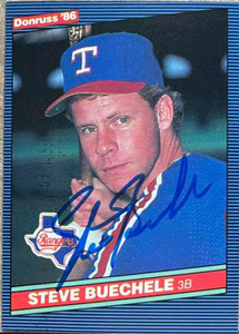 Steve Buechele Autographed 1986 Donruss #544