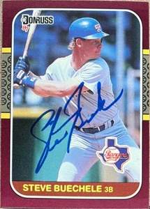 Steve Buechele Autographed 1987 Donruss Opening Day #179 Texas Rangers Card