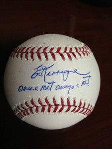 SOLD 845 Ed Kranepool Autographed ROMLB Baseball Once a Met Always a Met