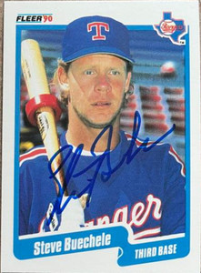 Steve Buechele Autographed 1990 Fleer #292