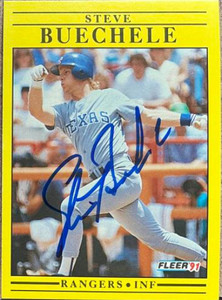 Steve Buechele Autographed 1991 Fleer #283