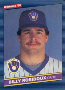 1986 Donruss #515 Billy Joe Robidoux NM-MT Milwaukee Brewers 