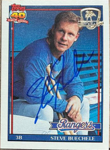 Steve Buechele Autographed 1991 Topps Operation Desert Shield #464