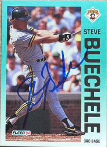 Steve Buechele Autographed 1992 Fleer #552