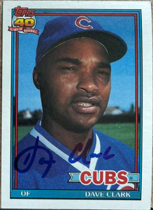 Dave Clark Autographed 1991 Topps #241