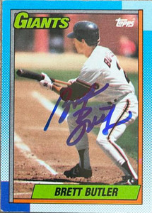 Brett Butler Autographed 1990 Topps #571