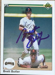 Brett Butler Autographed 1990 Upper Deck #119