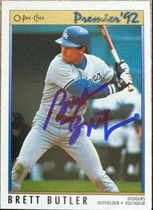 Brett Butler Autographed 1992 O-Pee-Chee Premier #145