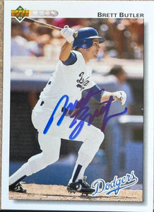 Brett Butler Autographed 1992 Upper Deck #307