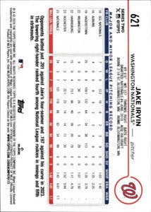 2024 Topps #621 Jake Irvin NM-MT Washington Nationals 