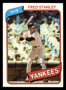 1980 Topps #387a Fred Stanley VG New York Yankees 