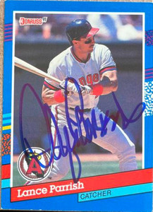 Lance Parrish Autographed 1991 Donruss #135 California Angels Card