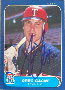 Greg Gagne Autographed 1986 Fleer #395