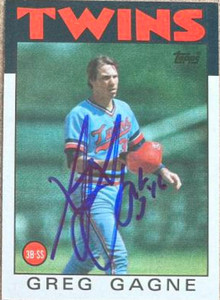 Greg Gagne Autographed 1986 Topps #162