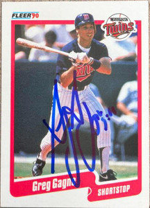 Greg Gagne Autographed 1990 Fleer #374