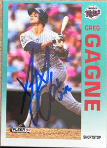Greg Gagne Autographed 1992 Fleer #202