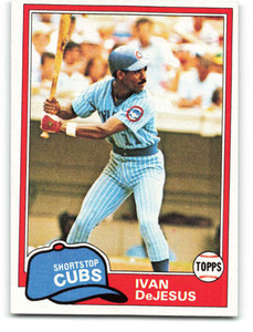 1981 Topps #54 Ivan DeJesus VG Chicago Cubs 