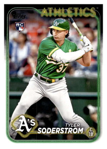 SOLD 149292 2024 Topps #244 Tyler Soderstrom NM-MT RC Rookie Oakland Athletics 