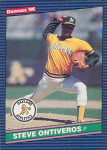 1986 Donruss #589 Steve Ontiveros NM-MT RC Rookie Oakland Athletics 