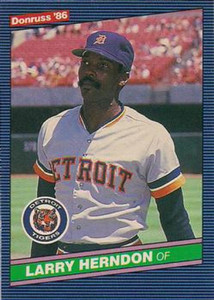 1986 Donruss #593 Larry Herndon NM-MT Detroit Tigers 