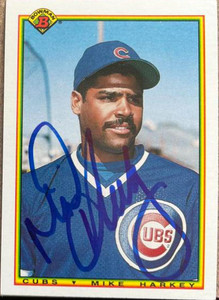Mike Harkey Autographed 1990 Bowman #28