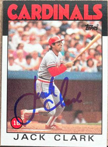 Jack Clark Autographed 1986 Topps #350