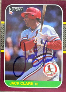 Jack Clark Autographed 1987 Donruss Opening Day #67